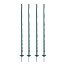 Plastic post for electric fence, length 150 cm, 14 eyelets, green