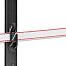 Plastic post for electric fence, length 156 cm, 11 eyelets, black