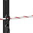 Plastic post for electric fence, length 156 cm, 11 eyelets, black