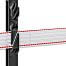 Plastic post for electric fence, length 156 cm, 11 eyelets, black