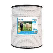 Rope for electric fence, diameter 6 mm, white, length 200 m