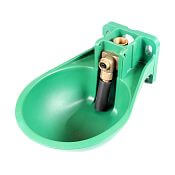 Bowl waterer with pipe valve, plastic