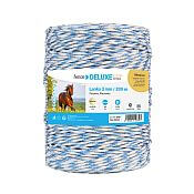 Braided polywire for electric fence, diameter 3 mm, white-blue, length 200 m